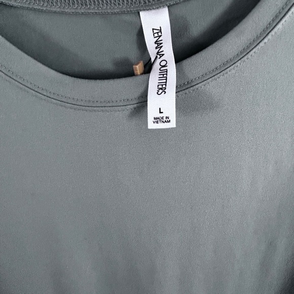Zenana Outfitters Pullover LS Large Sage NWT - Picture 3 of 4